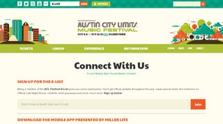 
                            1. Connect With Us – ACL Music Festival