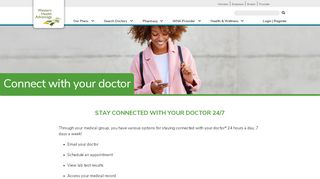 
                            10. Connect with your doctor - www.westernhealth.com