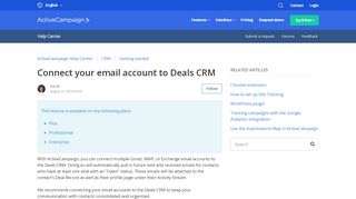 
                            6. Connect your email account to Deals CRM – …