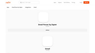 
                            7. Connect your Email Parser to Gmail integration in 2 minutes | Zapier