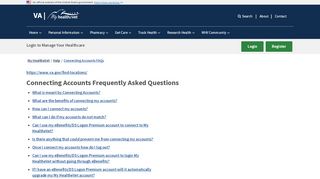 
                            9. Connecting Accounts - FAQs - My HealtheVet