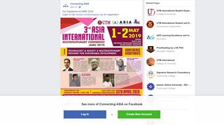 
                            4. Connecting ASIA - Our Dignitaries for AIMC 2019. Login to... | Facebook