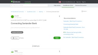 
                            7. Connecting Santander Bank - QuickBooks Community