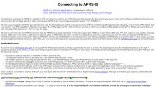 
                            7. Connecting to APRS-IS