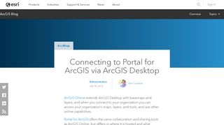 
                            8. Connecting to Portal for ArcGIS via ArcGIS Desktop - Esri