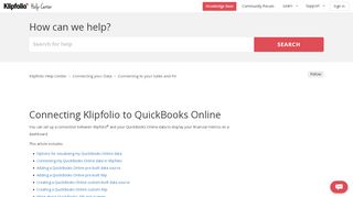 
                            5. Connecting to QuickBooks Online – Klipfolio Help …