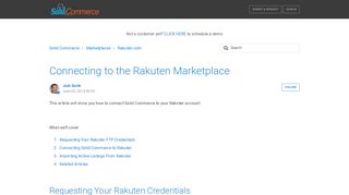 
                            7. Connecting to the Rakuten Marketplace – Solid Commerce