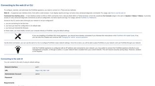 
                            9. Connecting to the web UI or CLI - Fortinet Documentation ...