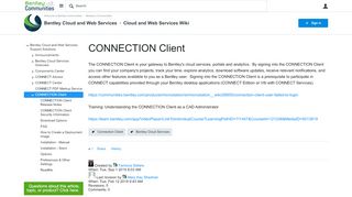 
                            2. CONNECTION Client - Cloud and Web Services Wiki - Bentley Cloud ...