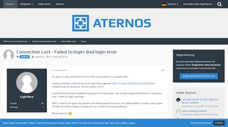 
                            4. Connection Lost - Failed to login: Bad login error - Server ...