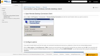 
                            6. Connection using windows remote desktop client - RWTH ...