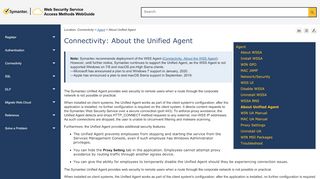 
                            8. Connectivity: About the Unified Agent - ThreatPulse Portal