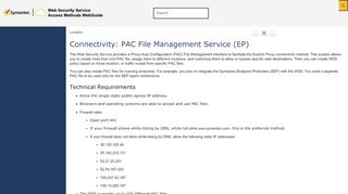 
                            3. Connectivity: PAC File Management Service (EP) - ThreatPulse Portal