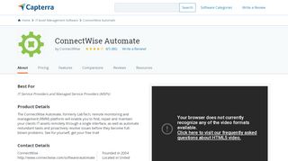 
                            9. ConnectWise Automate Reviews and Pricing - 2019 - Capterra