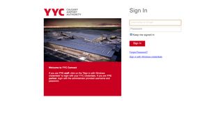 
                            1. connect.yyc.com - Sign In Page