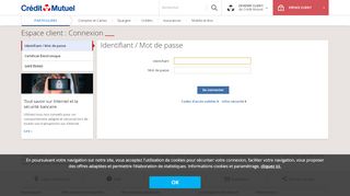 
                            8. Connexion à votre Espace Client - Crédit Mutuel