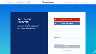 
                            5. Connexion | Khan Academy