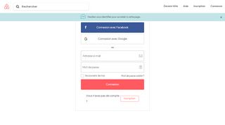 
                            1. Connexion/Inscription à Airbnb