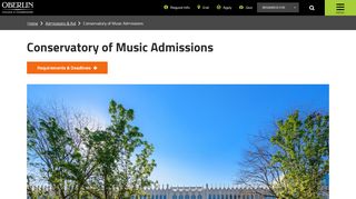 
                            6. Conservatory of Music Admissions | Oberlin College and Conservatory