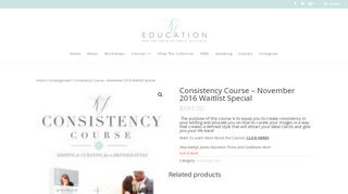 
                            6. Consistency Course – November 2016 Waitlist Special ... - KJ Education