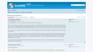 
                            1. Console login problems - CentOS