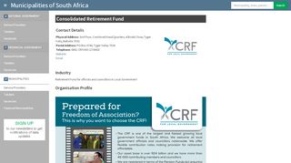 
                            7. Consolidated Retirement Fund - Municipalities of South Africa