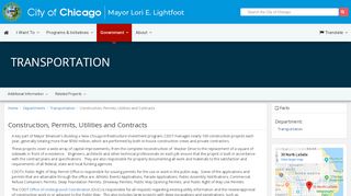 
                            1. Construction, Permits, Utilities and Contracts - City of Chicago