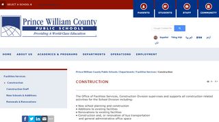 
                            7. Construction - Prince William County Public Schools