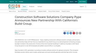 
                            9. Construction Software Solutions Company Pype Announces New ...