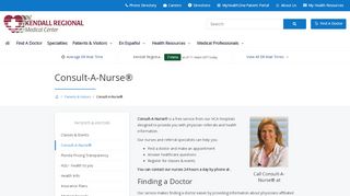 
                            8. Consult-A-Nurse® | Kendall Regional Medical Center | Miami ...