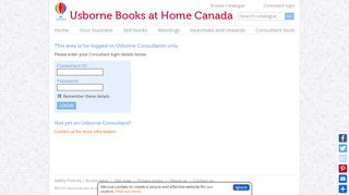 
                            7. Consultant login for Usborne Books at Home