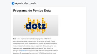 
                            9. Consultar pontos Dotz → programa de pontos Dotz.com.br