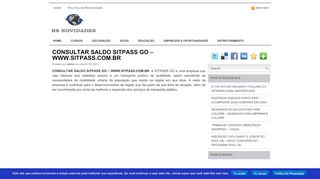 
                            8. CONSULTAR SALDO SITPASS GO – …