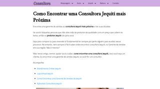 
                            3. Consultora Jequiti mais Próxima → 【CONFIRA …