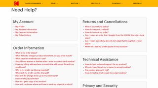
                            8. Consumer Help | Kodak