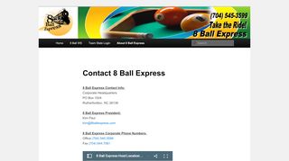 
                            6. Contact 8 Ball Express
