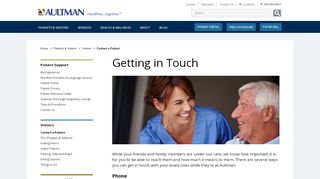 
                            3. Contact a Patient - Aultman Hospital