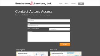 
                            9. Contact Actors Access - Breakdown Services, Ltd.