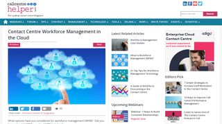 
                            9. Contact Centre Workforce Management in the Cloud
