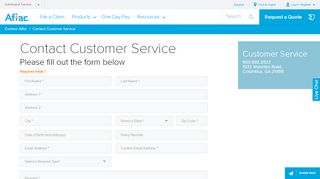 
                            1. Contact Customer Service | Aflac