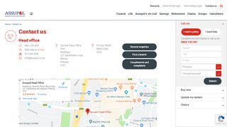 
                            6. Contact Details | View the Assupol headoffice and branch details