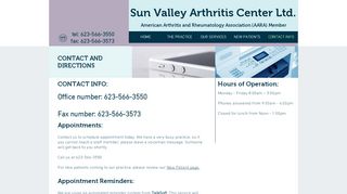 
                            9. CONTACT INFO | Sun Valley Arthritis