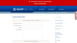 
                            4. Contact Information - MacNeill Group, Inc.
