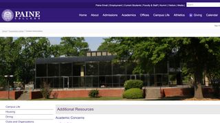
                            9. Contact Information - Paine College