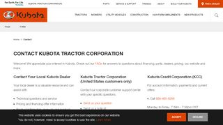 
                            4. Contact - Inquiries & Information - Kubota