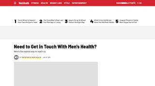 
                            2. Contact Men's Health | Men's Health