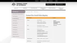 
                            6. Contact NSW Registry - Federal Court of Australia