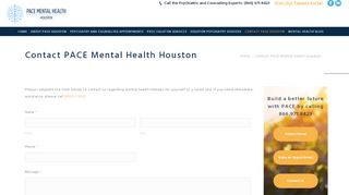 
                            9. Contact PACE Mental Health Houston | Houston Mental ...