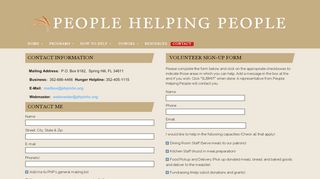 
                            9. Contact | People Helping People in Hernando County