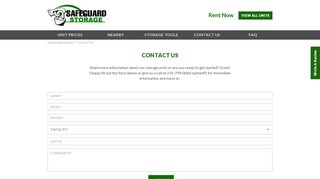 
                            3. Contact Safeguard Storage | Safeguard Storage